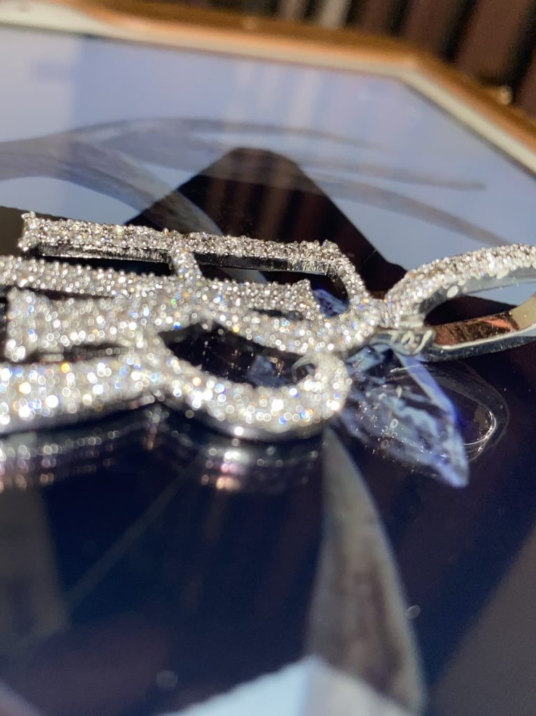 Buy RR Rolls Royce Sign Diamond Pendant , Customisable RR Logo Pendant ...