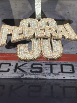 38 Federal Hiphop Diamond Pendant 1