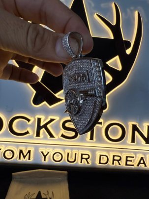 Arsenal Diamond Pendant , Hip Hop Stunning Diamond Pendant 2