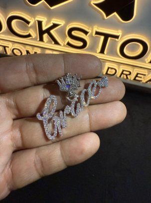 Beautifully Crafted Grace Cursive With Cute Heart Pendant Jewellery Gift For Your Love 0