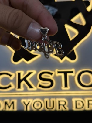 Nyaa Cursive Letter Pendant Design  2