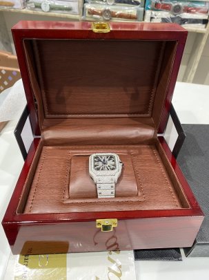 Premium Swiss Made Stainless Steel Moissanite Diamond Studded Fully Iced Out Watches 1