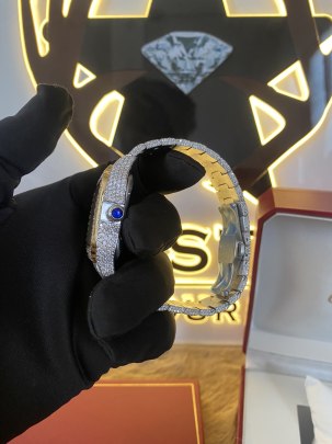 Premium Swiss Made Stainless Steel Moissanite Diamond Studded Fully Iced Out Watches 2