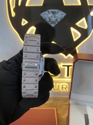 Premium Swiss Made Stainless Steel Moissanite Diamond Studded Fully Iced Out Watches 3