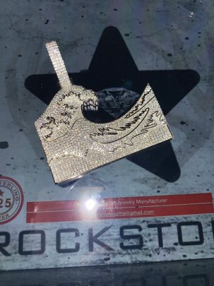 Wave Diamond Pendant 2
