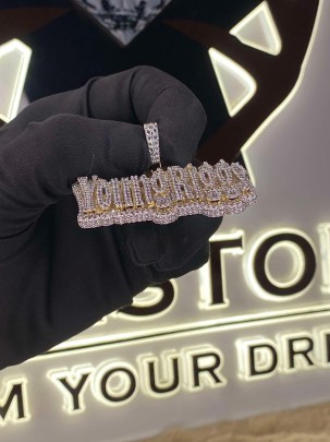 Young Riggs Customise Diamond Pendant , 1.2inch x 2inch 2